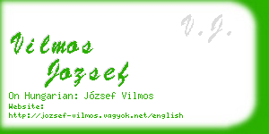 vilmos jozsef business card